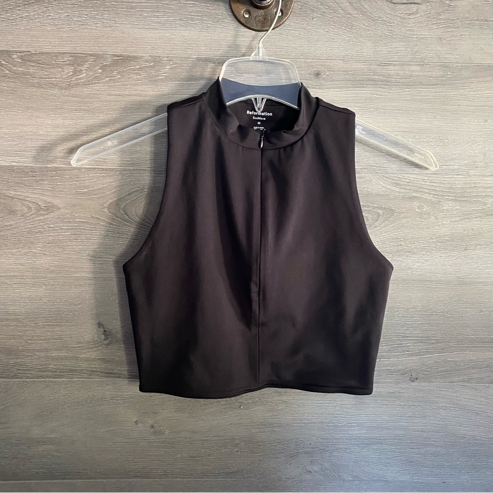 Reformation Cindy Ecomove Cropped Zip Tank